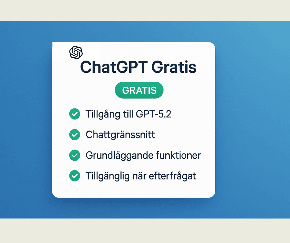 ChatGPT Gratis - Använd GPT-4o utan kostnad