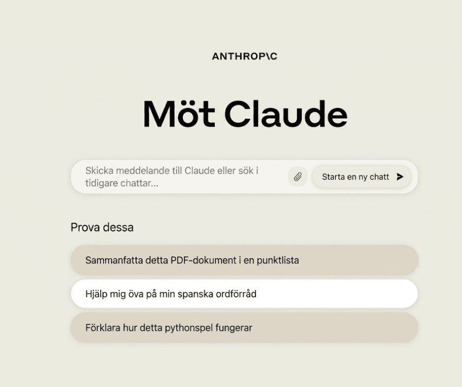Claude AI Svenska - Anthropic AI-chatbot på svenska